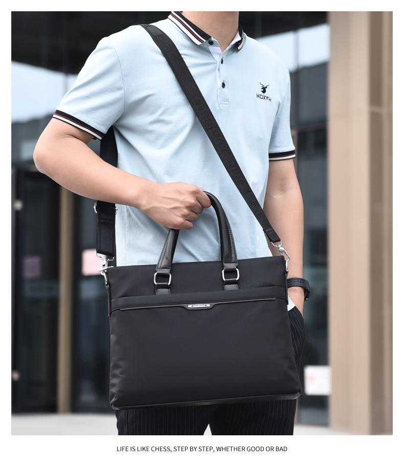 Деловая мужская сумка Bonnie Kangaroo, портфель из ткани Оксфорд, черный