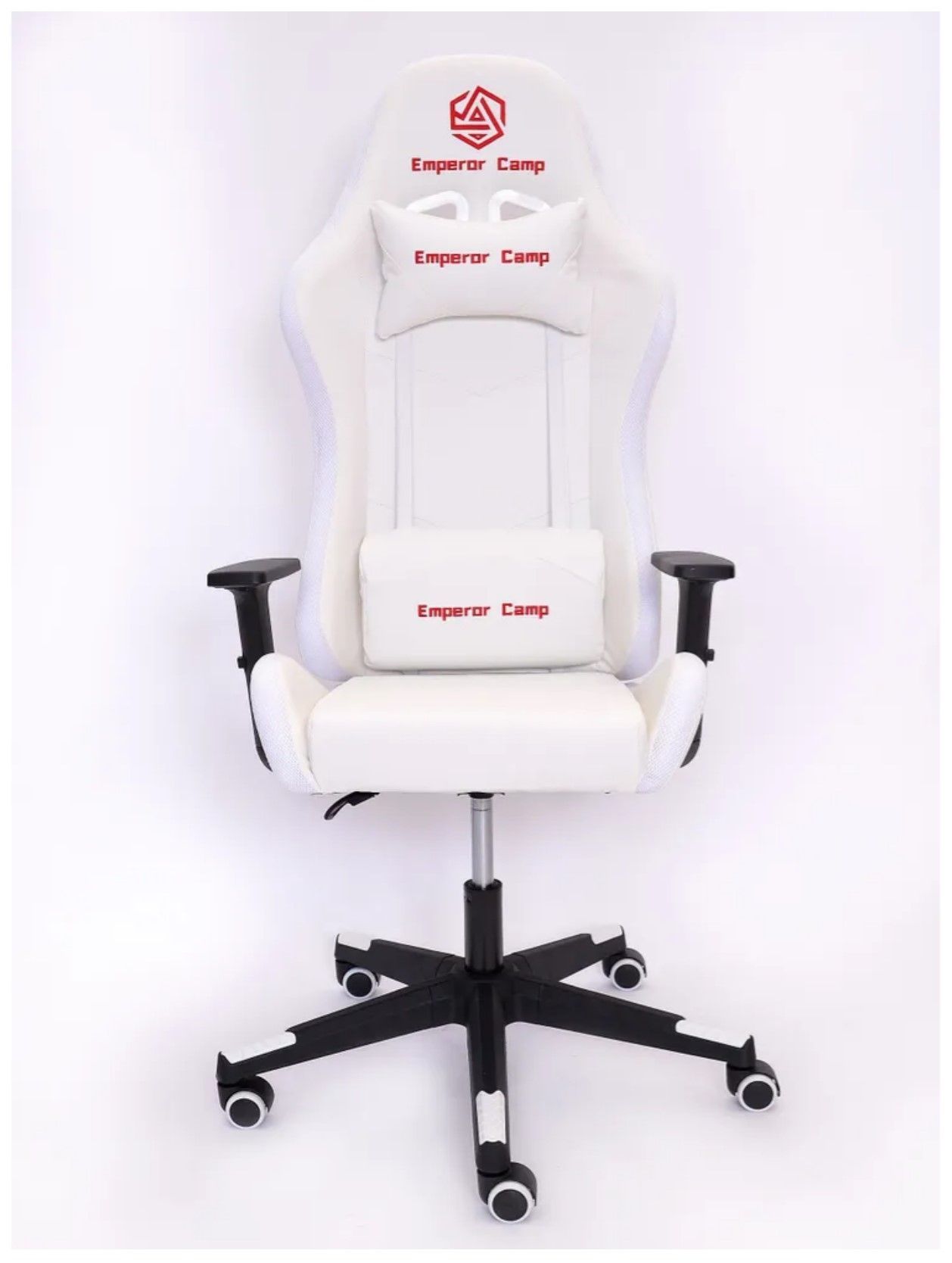 Игровое кресло Emperor camp с RGB подсветкой, белое