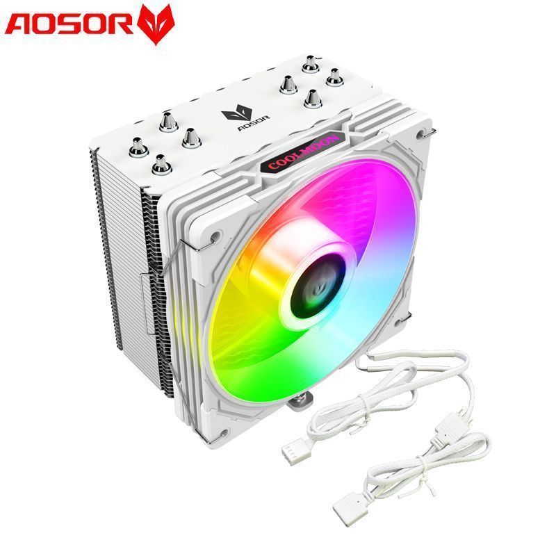 Кулер для процессора Coolmoon AOSOR AS400 130W , ARGB Белый