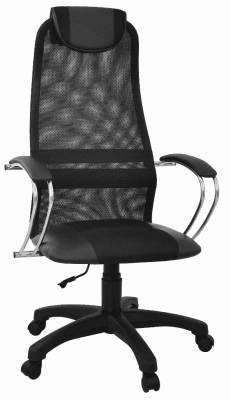 Офисное кресло руководителя Элегия L1, ткань "сетка" черная