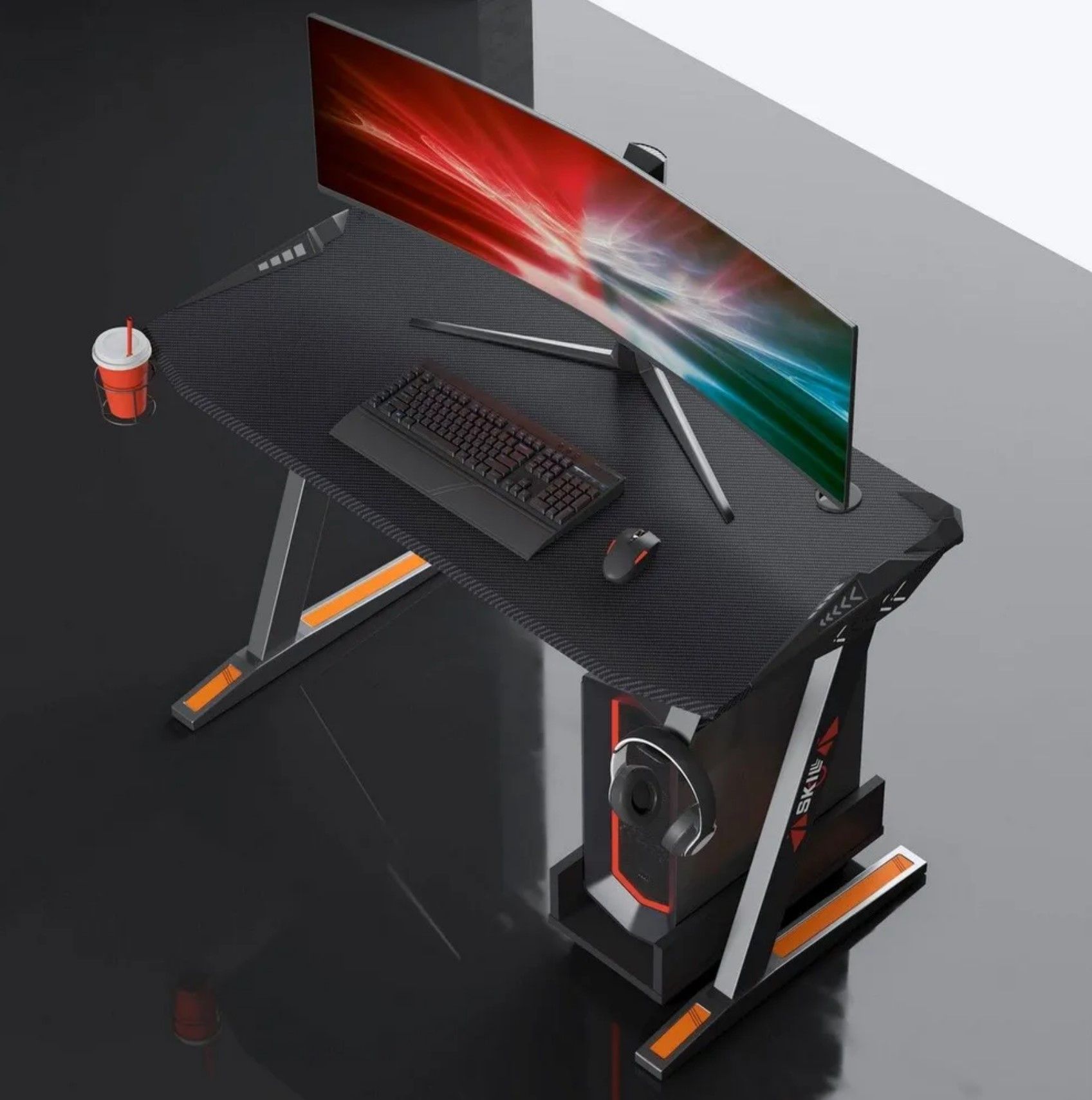 Компьютерный игровой стол SKYLAND SKILLL CTG-003, (120х60х75см) черный