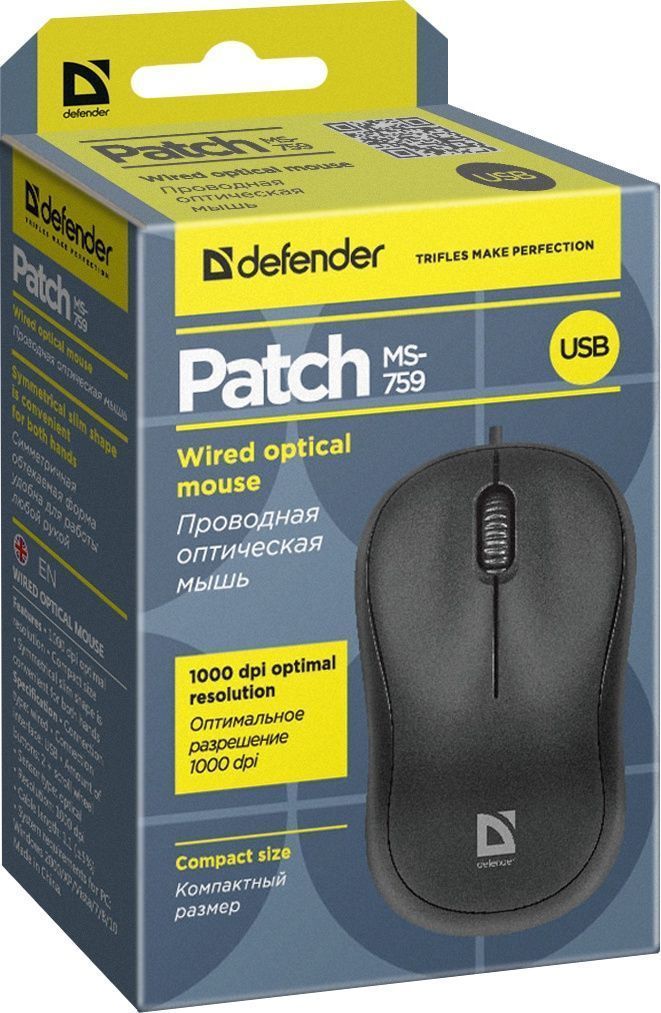 Мышь Defender Patch MS-759, черный