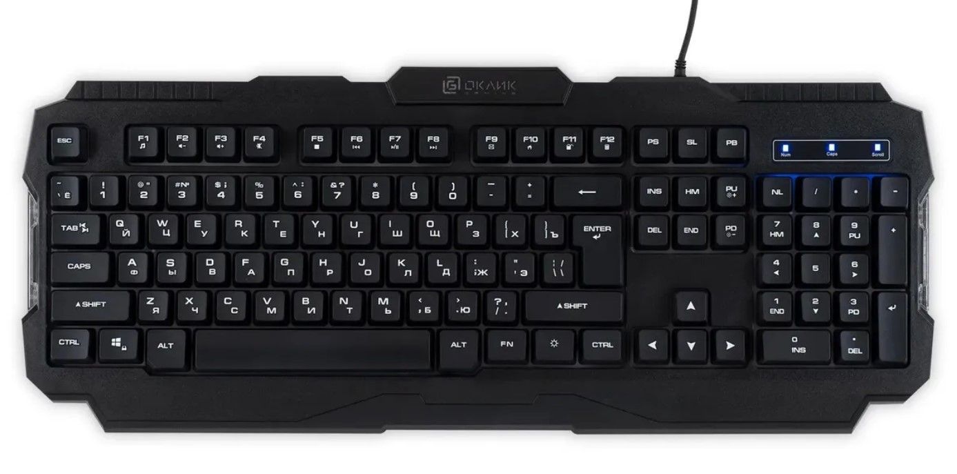 Клавиатура проводная Oklick 757G [1103536] черный