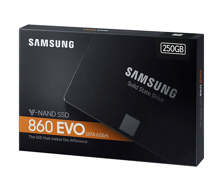 SSD накопитель SAMSUNG 860 EVO MZ-76E250BW 250Гб, 2.5", SATA III