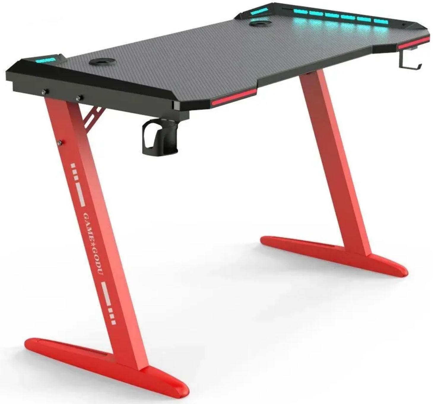 Игровой стол Domtwo Z8, подсветка RGB красный
