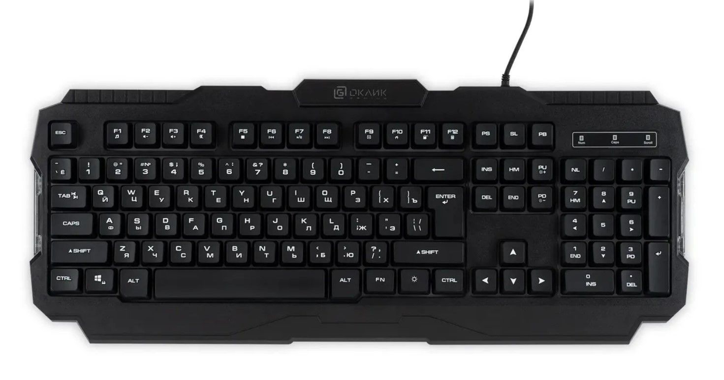 Клавиатура проводная Oklick 757G [1103536] черный