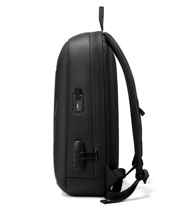 Рюкзак мужской для ноутбука, с USB, и кодовым замком, черный