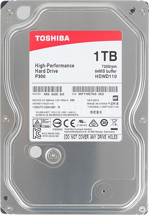 Жесткий диск Toshiba 1Tb HDWD110UZSVA / HDWD110EZSTA