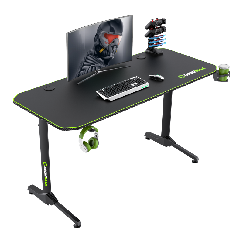 Игровой компьютерный стол GAMEMAX, D140 Carbon, 140х60х75 см