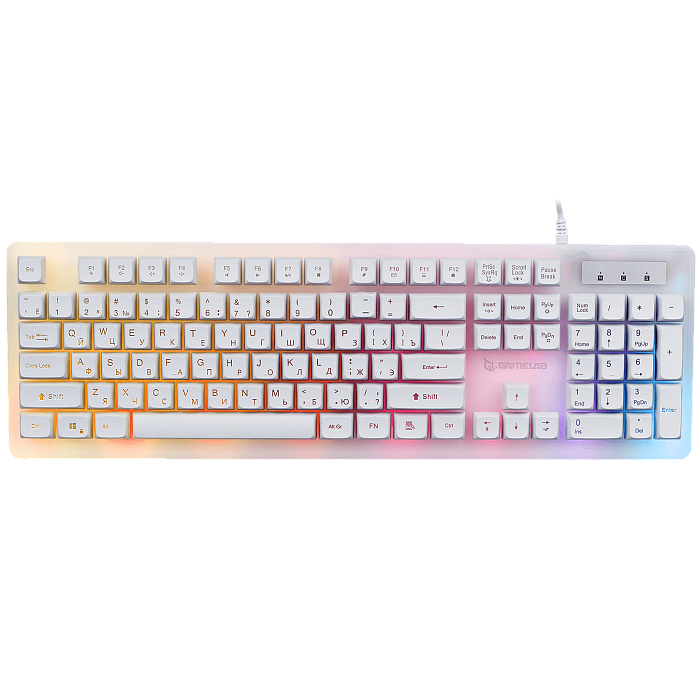 Клавиатура мембранная GameLab RAY с RGB подсветкой (GL-3000) белый
