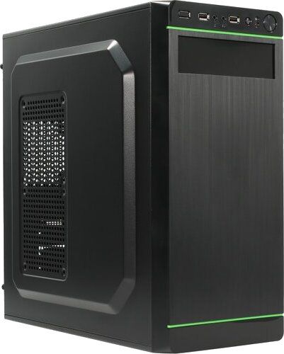 Корпус PowerCool S2007BK-500W (Midi Tower,Black+Green, ATX 500W-120mm,24+8pin)