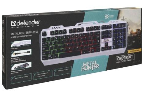 Клавиатура Defender Metal Hunter GK-140L