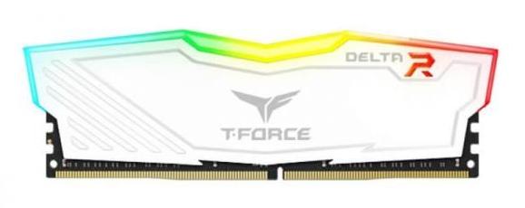 Модуль памяти Team Group T-Force Gaming Delta DDR4 8GB RGB 3200Mhz белый (Tf4d48g3200hc16cbk)