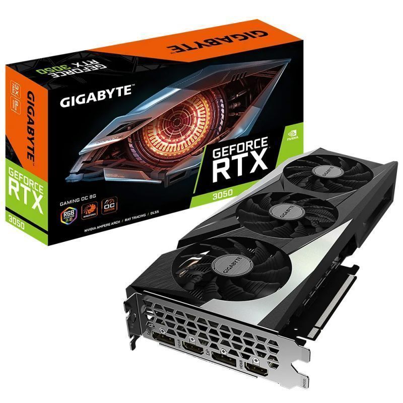 Видеокарта GIGABYTE GeForce RTX 3050 GAMING OC [GV-N3050GAMING OC-8GD]