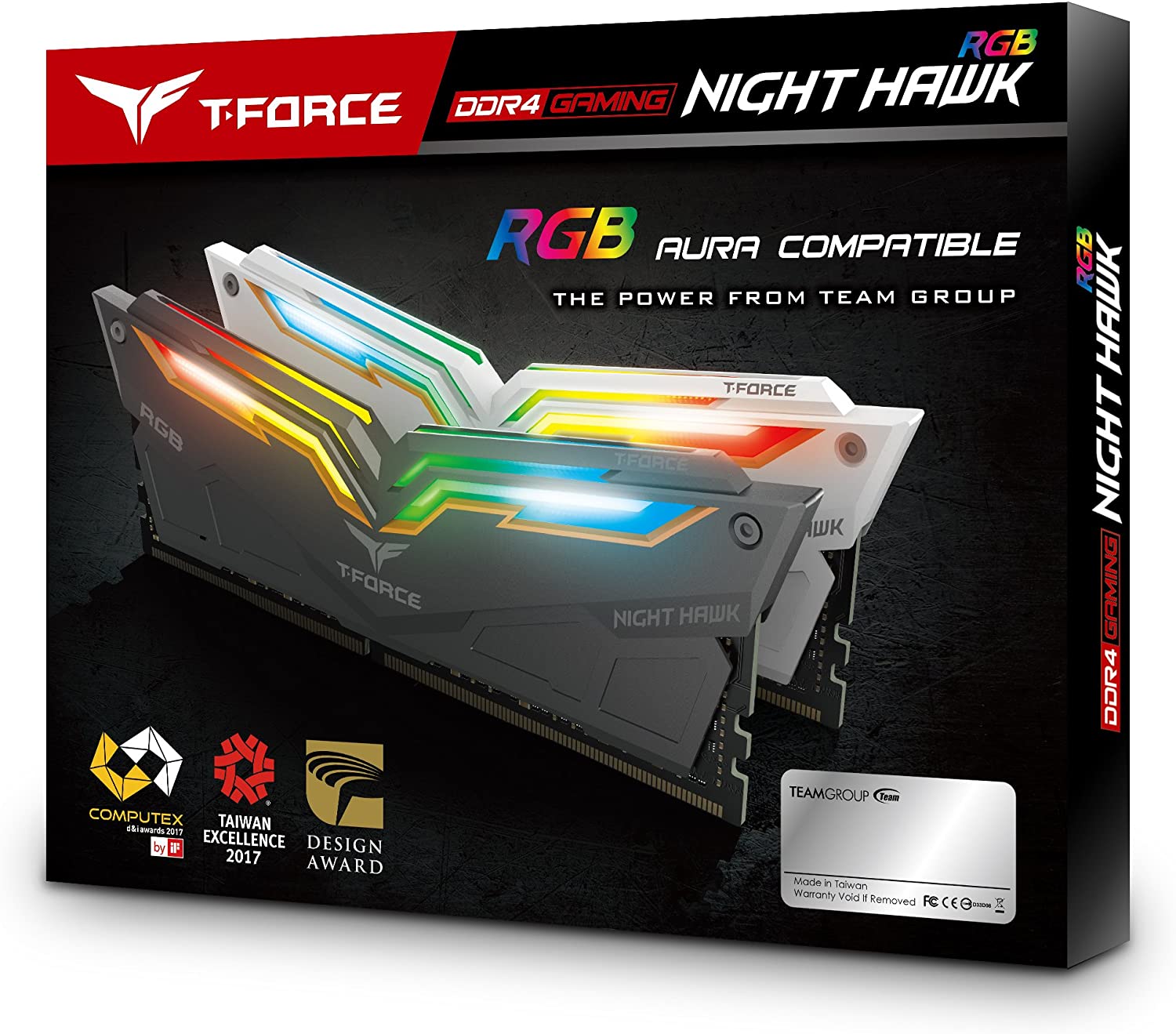 Оперативная память Team Group T-Force Night Hawk RGB 3200Mhz [TF1D416G3200HC16CDC01] 16GB