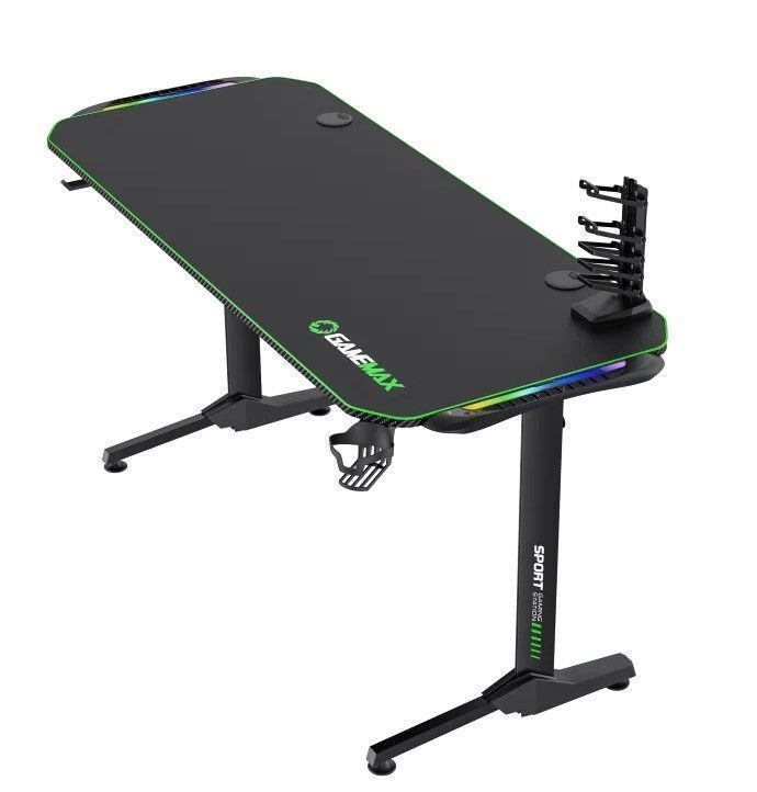 Игровой стол GameMax D140 Carbon-RGB (140х60х75 см) с подсветкой
