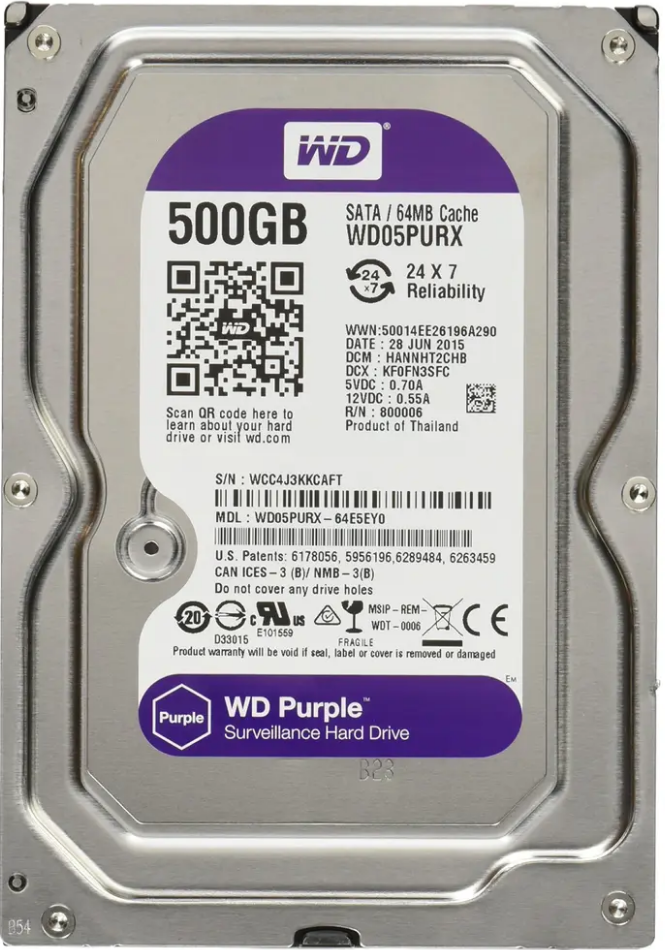 500 ГБ Жесткий диск WD Purple [WD05PURZ]