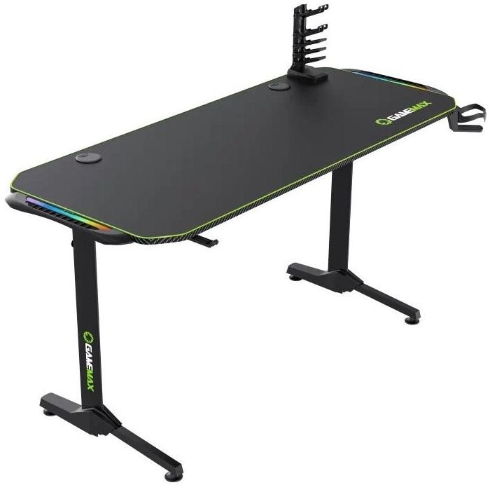 Игровой стол GameMax D140 Carbon-RGB (140х60х75 см) с подсветкой