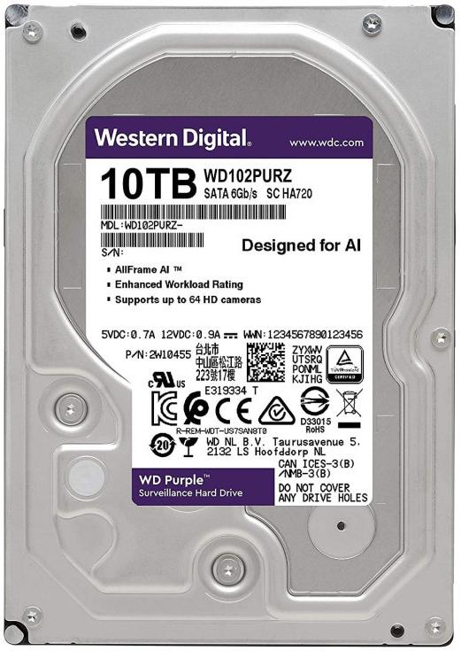 10 ТБ Жесткий диск WD Purple [WD102PURZ]