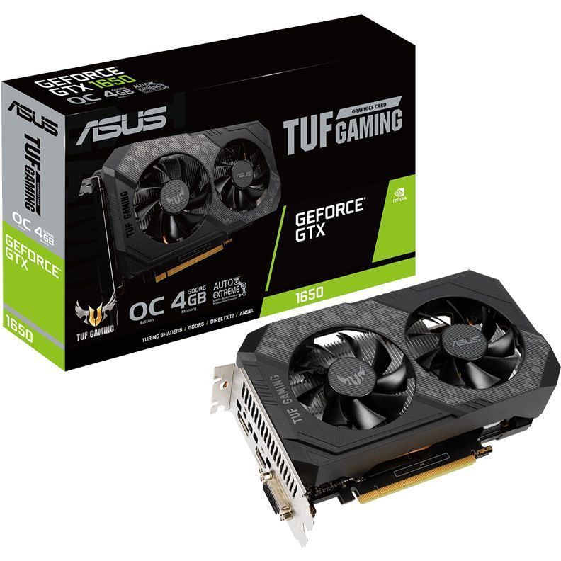 Видеокарта ASUS TUF Gaming GeForce GTX 1650 OC Edition [TUF-GTX1650-O4GD6-P-GAMING]