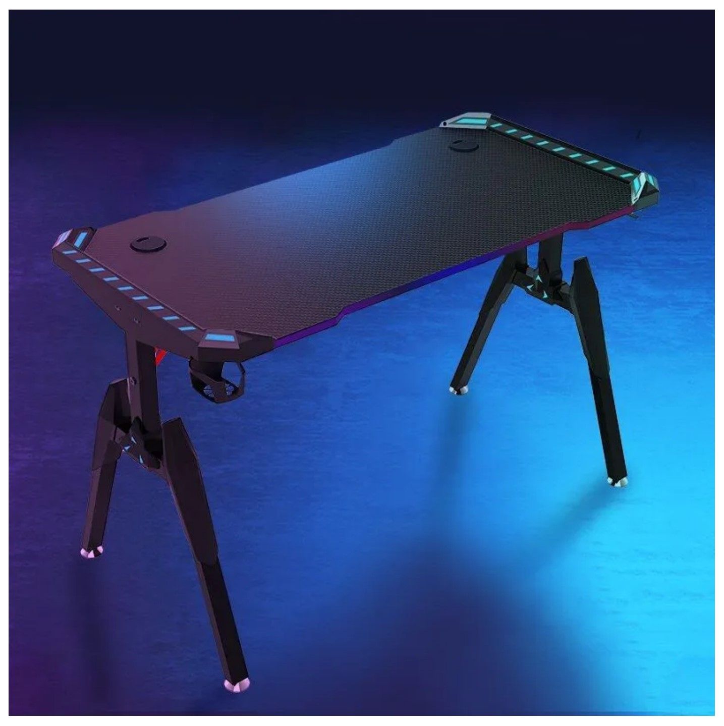 игровой стол Domtwo T1, подсветка RGB черный