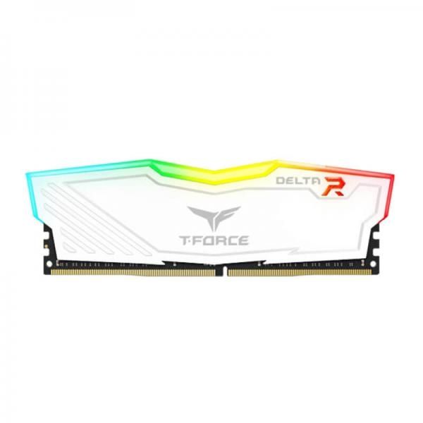 Модуль памяти Team Group T-Force Gaming Delta DDR4 8GB RGB 3200Mhz белый (Tf4d48g3200hc16cbk)