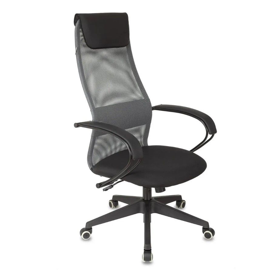 Кресло офисное Бюрократ CH-607 серый/чёрный [ch-607/dgrey]
