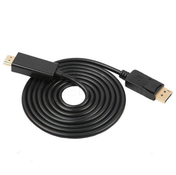 Кабель DisplayPort в HDMI (1.8M) Черный