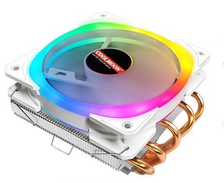 Кулер для процессора COOLMOON Т500 White RGB Dual pride/4pin