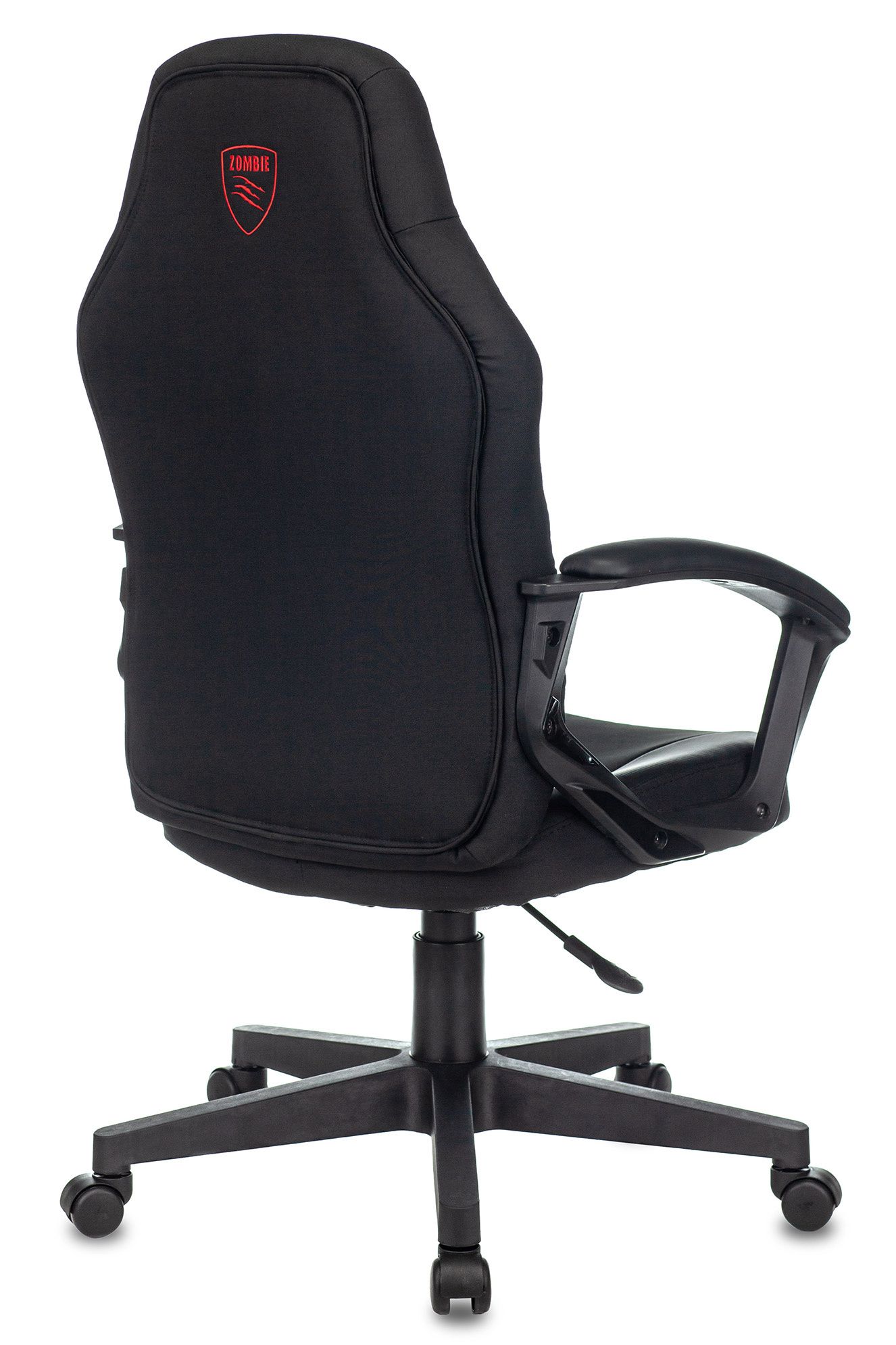 Кресло игровое Zombie 10 черный текстиль/эко.кожа крестовина пластик