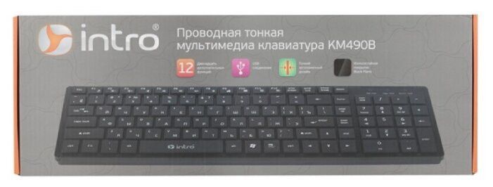 Клавиатура Intro KM490 Black USB