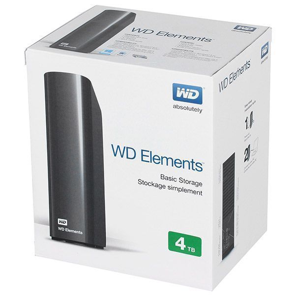 Внешний жесткий диск 3.5" WD Elements Desktop 4TB (WDBWLG0040HBK-EESN)
