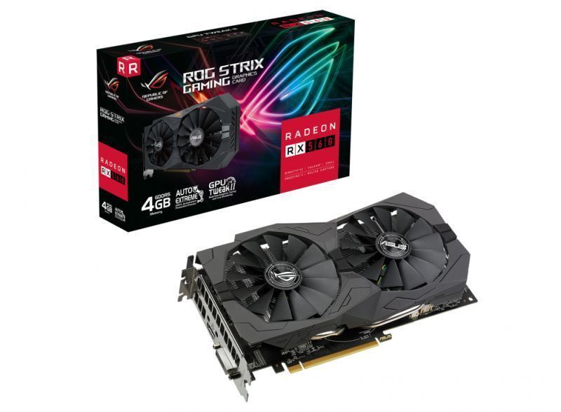 Видеокарта PCI-E Asus AMD Radeon RX 560 STRIX OC 4096MB 128bit GDDR5 [ROG-STRIX-RX560-O4G-GAMING] DVI HDMI DP
