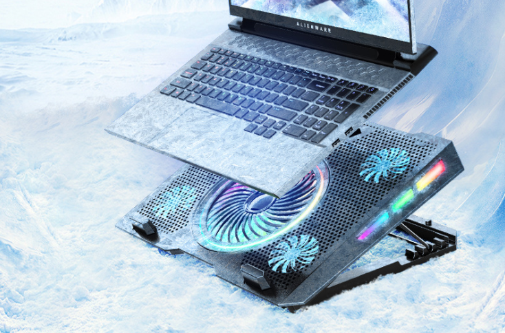 Подставка для ноутбука ICE COOREL A13 RGB черный [до 15.6", вентиляторы - 1, металл, пластик] питание от USB 