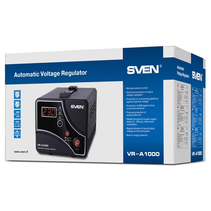 Стабилизатор Sven VR-A1000 Black SV-014407
