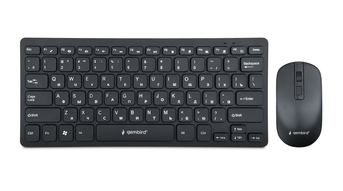 Клавиатура+мышь беспроводная Gembird KBS-9100 черный
