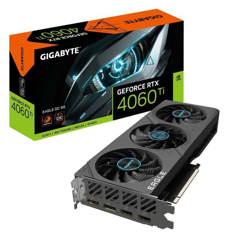 Видеокарта GIGABYTE GeForce RTX 4060 Ti EAGLE OC [GV-N406TEAGLE OC-8GD]