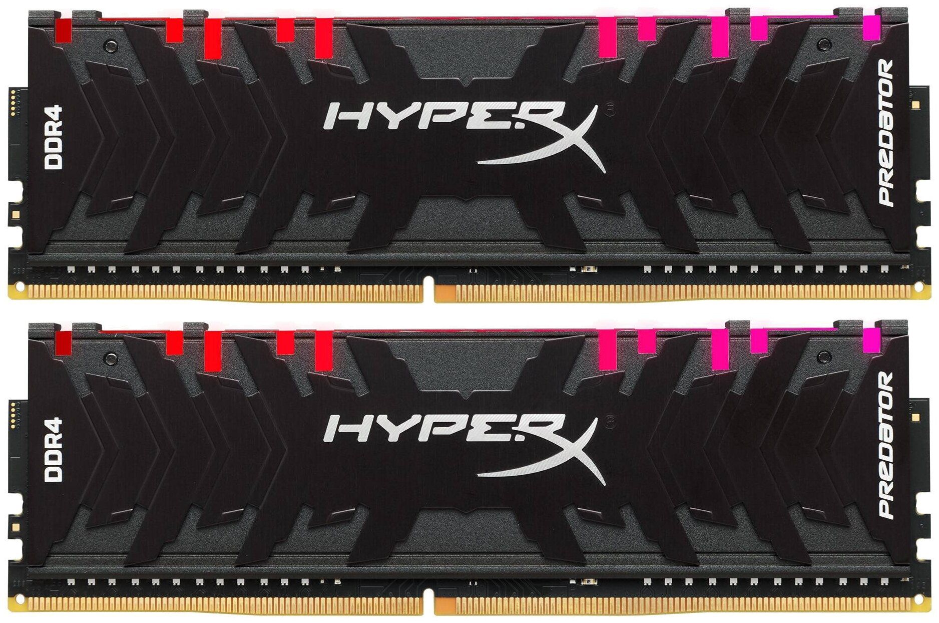 Оперативная память  Kingston DDR4 16Gb (2x8Gb) 3200 MHz pc-25600 HyperX Predator RGB (HX432C16PB3AK2/16)