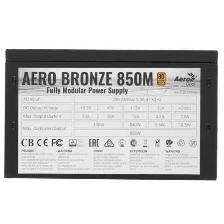 Блок питания AeroCool AERO BRONZE 850M [ACPB-AR85AEC.1M]