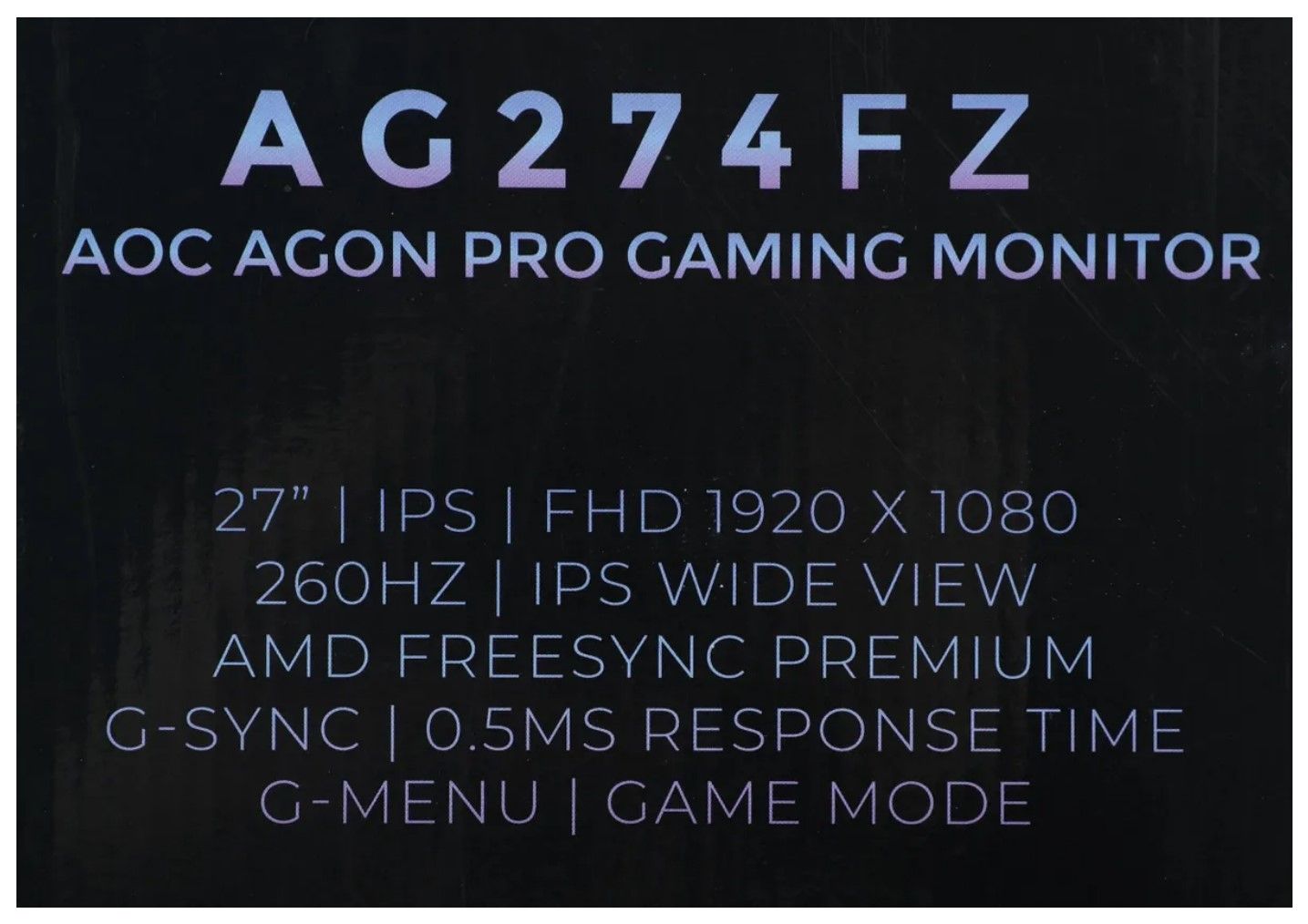 27" Игровой монитор AOC Gaming AG274FZ, IPS, 260hz, черный